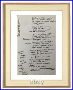 ALBERT FEUILLASTRE (1896-1976) Rare poème manuscrit (409)