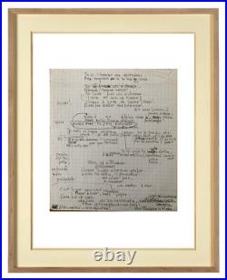 ALBERT FEUILLASTRE (1896-1976) Rare poème manuscrit (410)