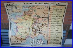 ANCIENNE CARTE SCOLAIRE HATIER 63 LA FRANCE DE 1610 à 1789 P BRIARD VIDAL
