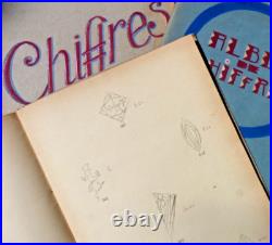 ANCIEN ALBUM de divers modèles de chiffres pour ornement et broderie 1920/1930