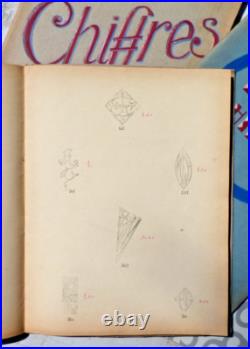 ANCIEN ALBUM de divers modèles de chiffres pour ornement et broderie 1920/1930