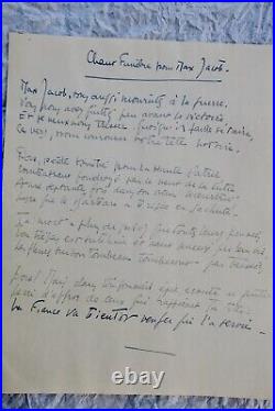 ANDRE FIGUERAS manuscrit autographe POEMES
