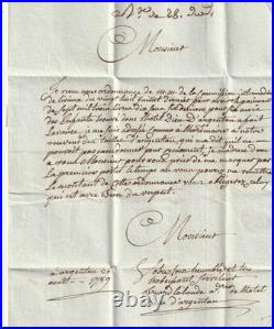 ARGENTAN Lettre 1789 Port Payé MP ARGENT L2 + manuscrit Franc L3A ORNE