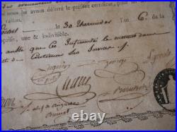 ARMEE DE MAYENCE Certificat signé General divisionnaire 1798