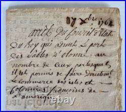 ARREST DU CONSEIL D'ETAT DU ROI PORT SABLES D'OLONNE commerce ILES COLONIES 1765