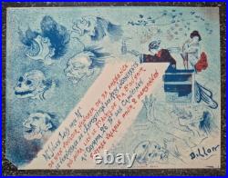 ARTS INCOHERENTS Dillon Carton d'Invitation à l'expostion à l'Olympia 1893