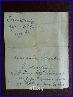A 4 Lettre Manuscrit De Georges Brassens Adresse A Jeanne Plante 1952