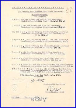 A. Hitler / Maréchal Keitel / Document Signé (1942) / Operation Barbarossa