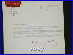 Abel GANCE Lettre signée Autographe Toussenot La Divine Comédie