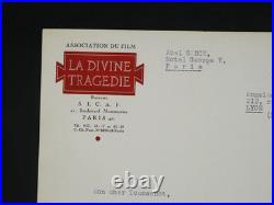 Abel GANCE Lettre signée Autographe Toussenot La Divine Comédie