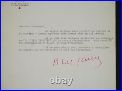 Abel GANCE Lettre signée Autographe Toussenot La Divine Comédie