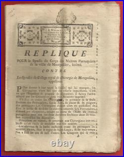 Ac56-decret 1460-repliquemontpellier-maitres Barbiers Perruquiers-1774