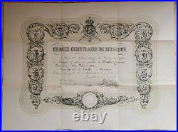 Acte Officiel Ancien Félix Baragnon Vice Consul de France à Monaco 1876