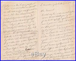 Adolphe Crémieux 2 lettre autographe signée Algérie Juif Arago Gambetta