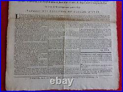 Affiche 1780/Registres du Conseil d'Etat/Bail Fermiers des Messageries/BRETAGNE
