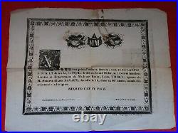 Affiche 1858/ANNONCE CONVOI MORTUAIRE GIVET ST HILAIRE /40x52