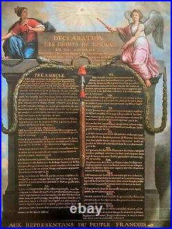 Affiche Declaration Des Droits De L'homme 62 CM X 73 CM