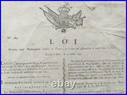 Affiche Nantucket USA Révolution Pêche Baleine Whale Placard 18th XVIIIe Tulle