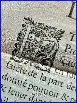 Affiche Placard Époque Louis XIII 1637 Provence Aix Languedoc Duc D'aluin