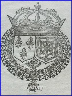 Affiche Placard Époque Louis XIII 1637 Provence Aix Languedoc Duc D'aluin