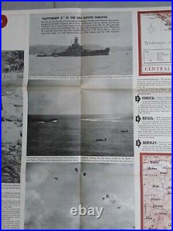 Affiche WW2/NEWSMAP/Oct 1943/Campagne UKRAINE Grece Turquie/120x90