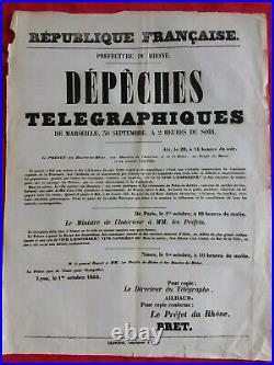 Affiche ancienne1852/MARSEILLE/Passage du Prince, Empereur Napoléon III/Nimes