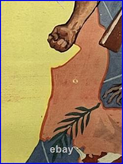 Affiche litho Propagande Internationale contre Américain en Corée du Sud 1969