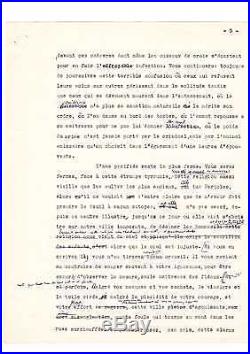 Albert Camus / La Peste / Manuscrit Préparatoire / (1941) / Autographe