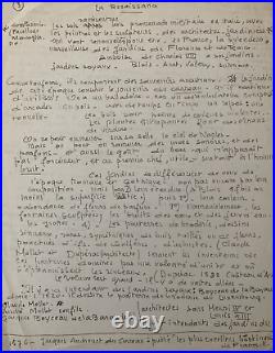 Albert Feuillastre (1896-1976) Notes Manuscrites Artistiques Sadg (426)