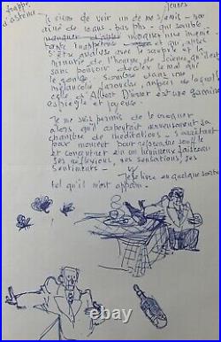 Albert Feuillastre (1896-1976) Poemes Manuscrits Et Croquis (415)
