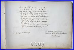 Album De Poésie Antique Grand 1859-1862 Francfort A. M. Manuscrits Poèmes