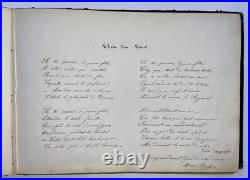 Album De Poésie Antique Grand 1859-1862 Francfort A. M. Manuscrits Poèmes