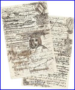 Alcide de BEAUCHESNE / Manuscrits autographes signés / Dessins originaux