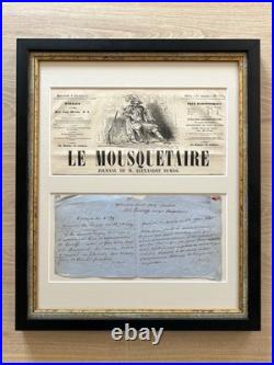 Alexandre DUMAS manuscrit autographe Mousquetaire querelle Jules Janin