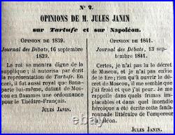 Alexandre DUMAS manuscrit autographe Mousquetaire querelle Jules Janin