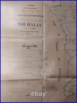 Algérie Carte de délimitation de la tribu des Souhalia, 1867