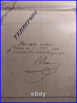 Algérie Carte de délimitation de la tribu des Souhalia, 1867