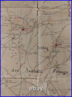 Algérie Carte de délimitation de la tribu des Souhalia, 1867