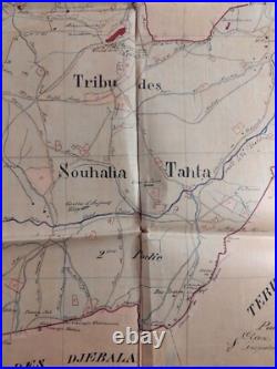 Algérie Carte de délimitation de la tribu des Souhalia, 1867