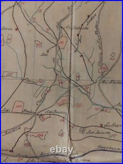 Algérie Carte de délimitation de la tribu des Souhalia, 1867