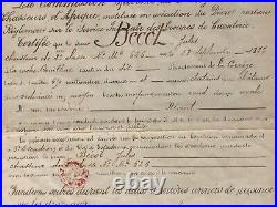 Algérie certificat de bonne conduite chasseur d'Afrique Cheval 1901 Jules Becot