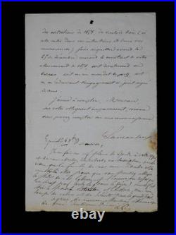 Alphonse DE LAMARTINE lettre autographe signée