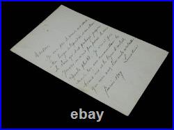Alphonse DE LAMARTINE lettre autographe signée 1857