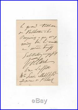 Ambroise Vollard / Lettre Autographe (1901) / Les Baigneuses De Félix Vallotton