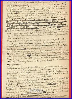 An5-manuscrit Signe-adolphe Rette-reponse Au Mercure De France-patrie France
