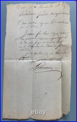 An IV Lettre Armée Sambre Meuse Déboursé ARM Cote Reinhardt 1300 Rare