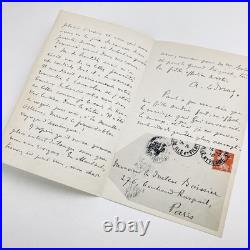 Anatole Le Braz Longue Lettre Autographe Signée. 1910 Bretagne