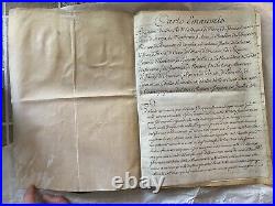 Ancien Document Manuscrit Avec Joint D'Étanchéité Carlo Emanuele