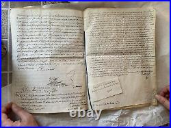 Ancien Document Manuscrit Avec Joint D'Étanchéité Carlo Emanuele