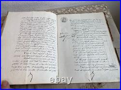 Ancien Document Partage Couple 1879 Succession Écriture Manuscrite Notaire